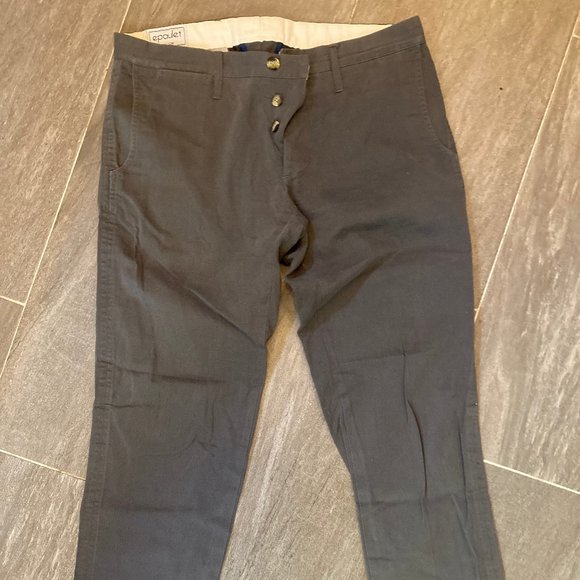 Epaulet grey chinos size 34 - Picture 1 of 1